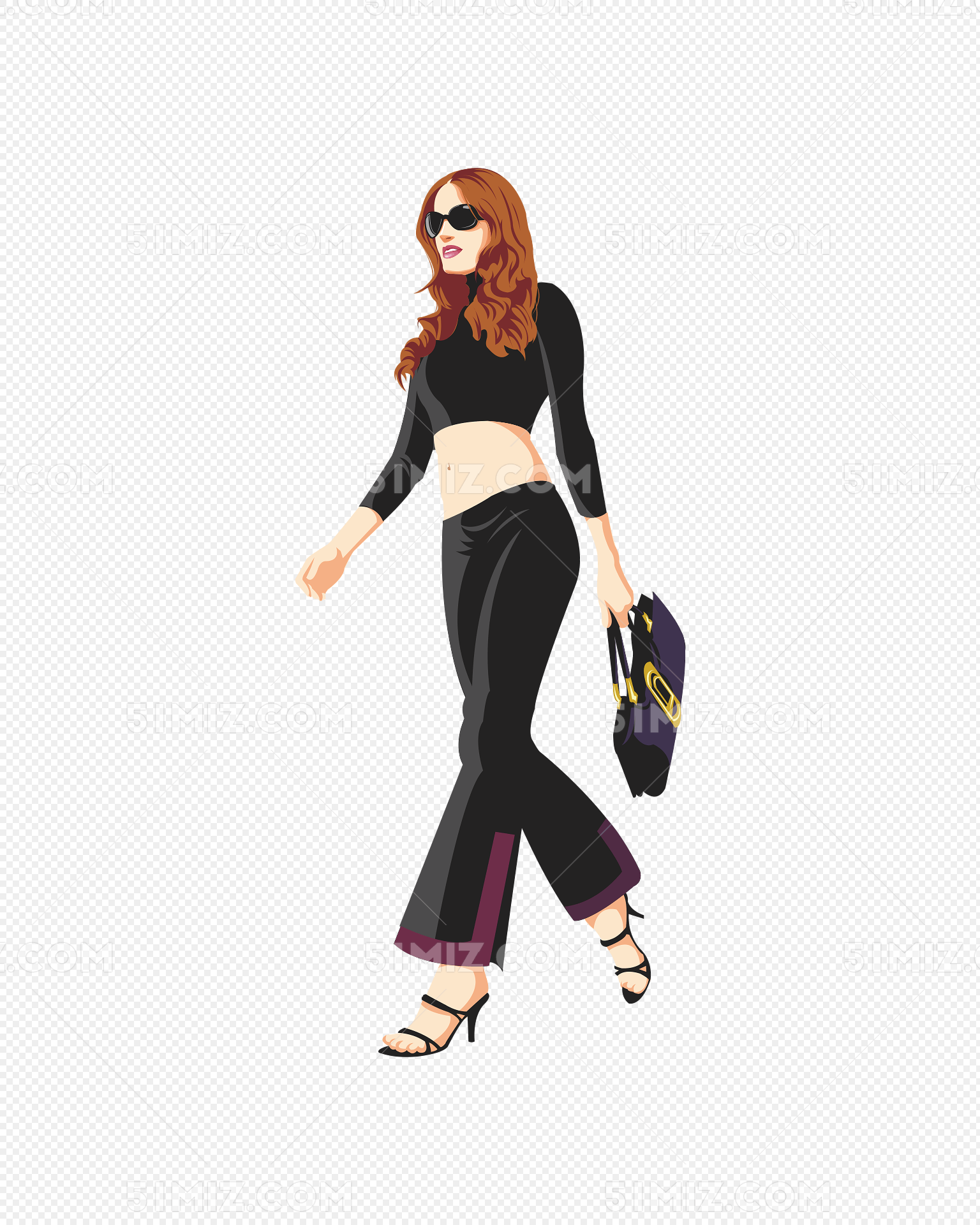 走路的美女