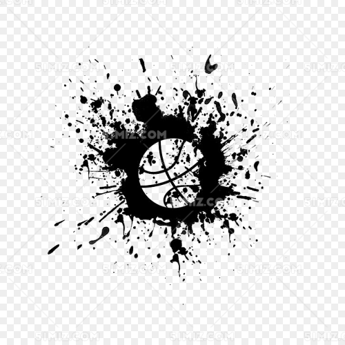 篮球泼墨免扣元素免费下载_png素材_觅知网