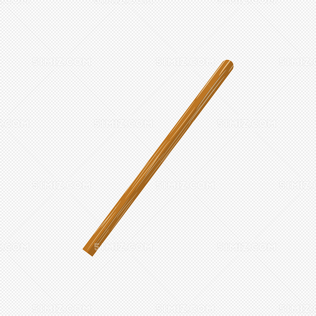 简洁竖纹一根木头矢量图