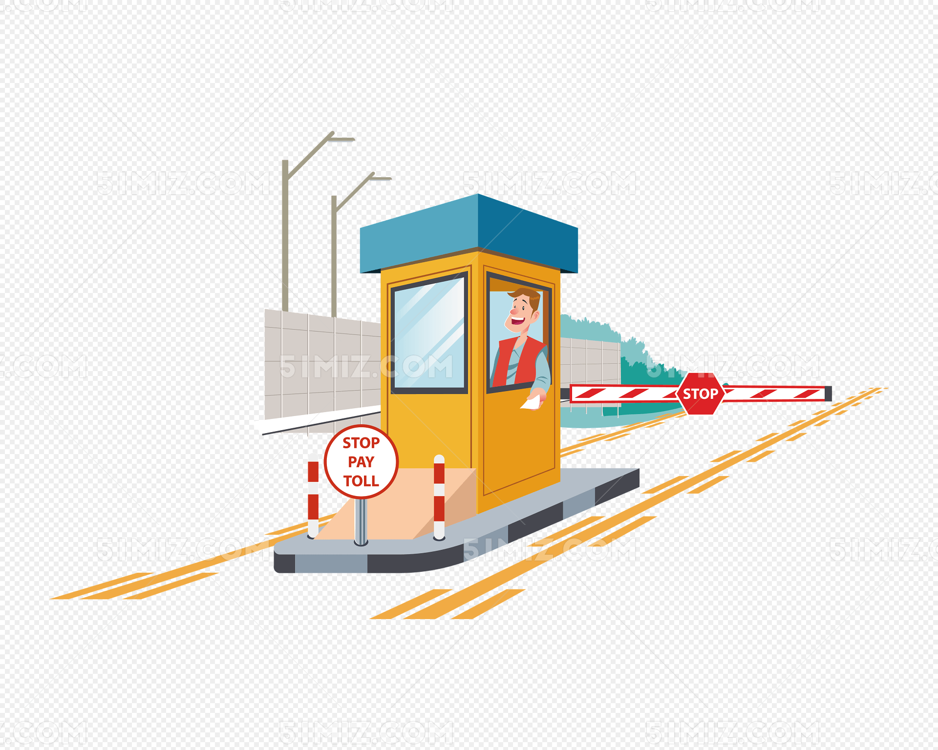 公路交通岗亭收费