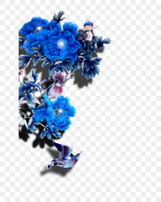 蓝色唯美花朵
