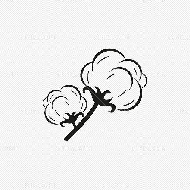 棉花花朵简笔画