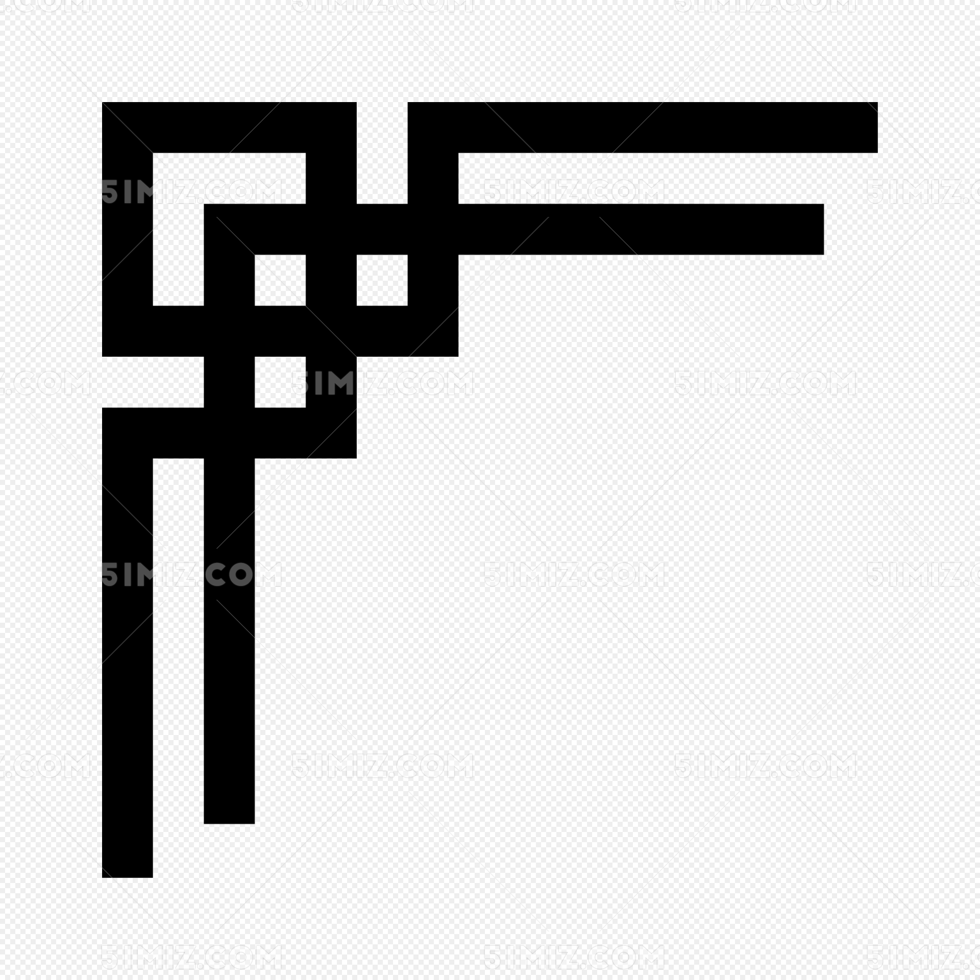 回型纹窗花图案
