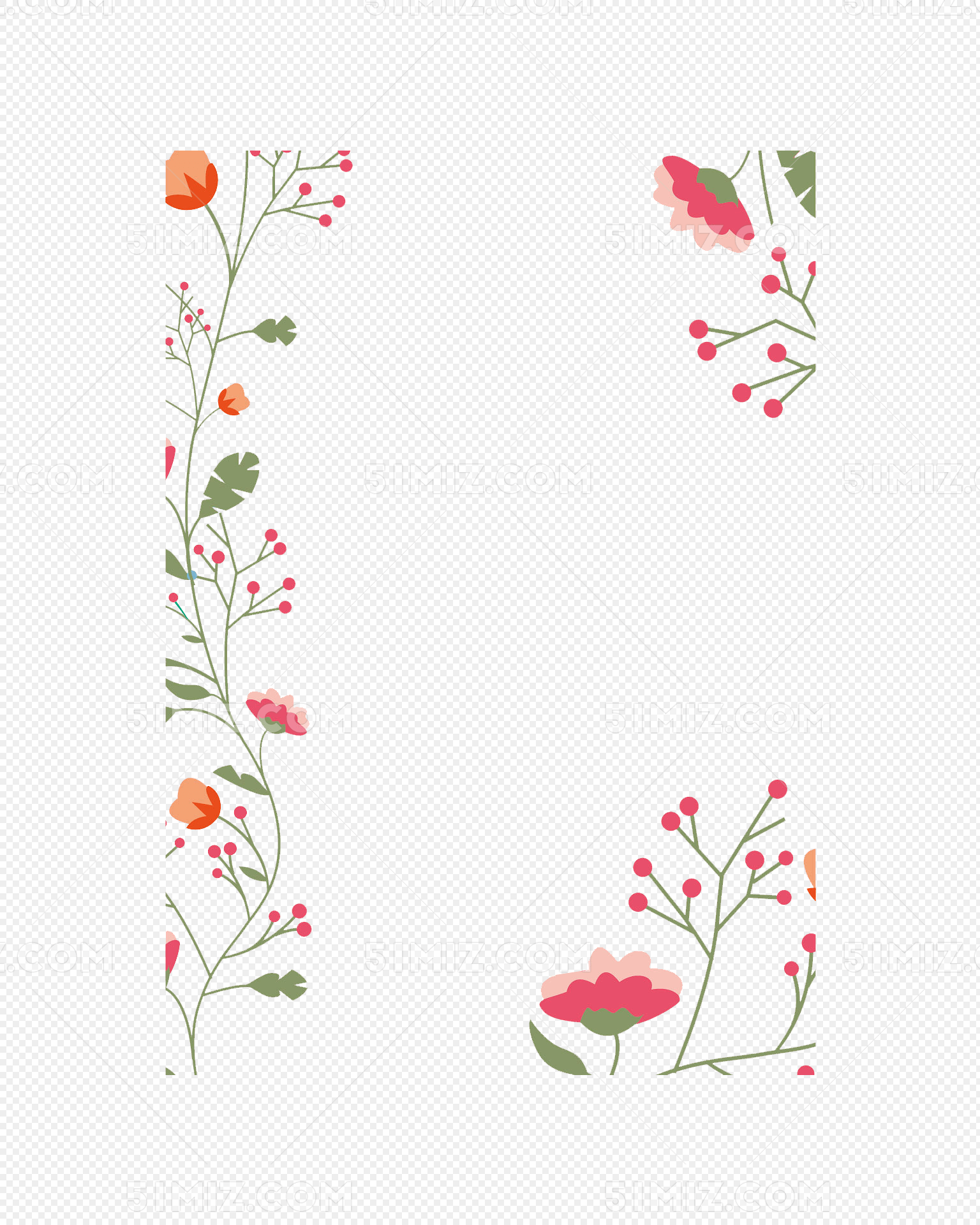 清新小花边背景框