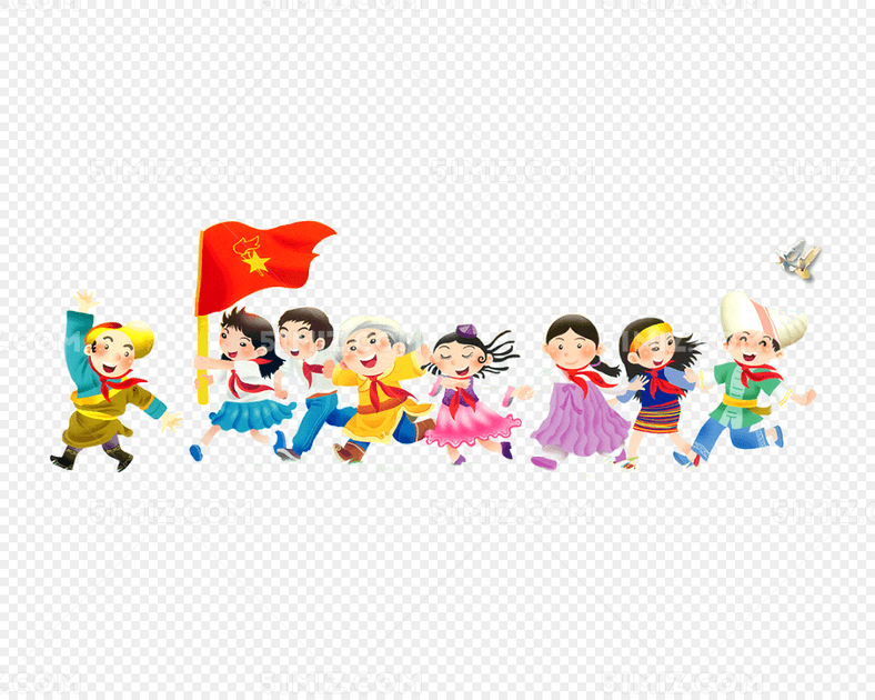 卡通形象少先队