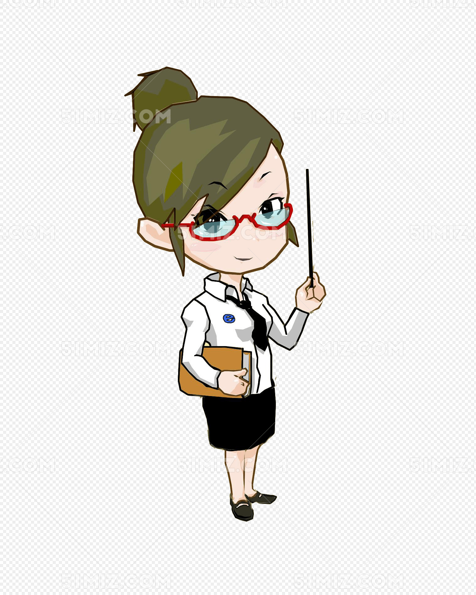 戴眼镜的女老师