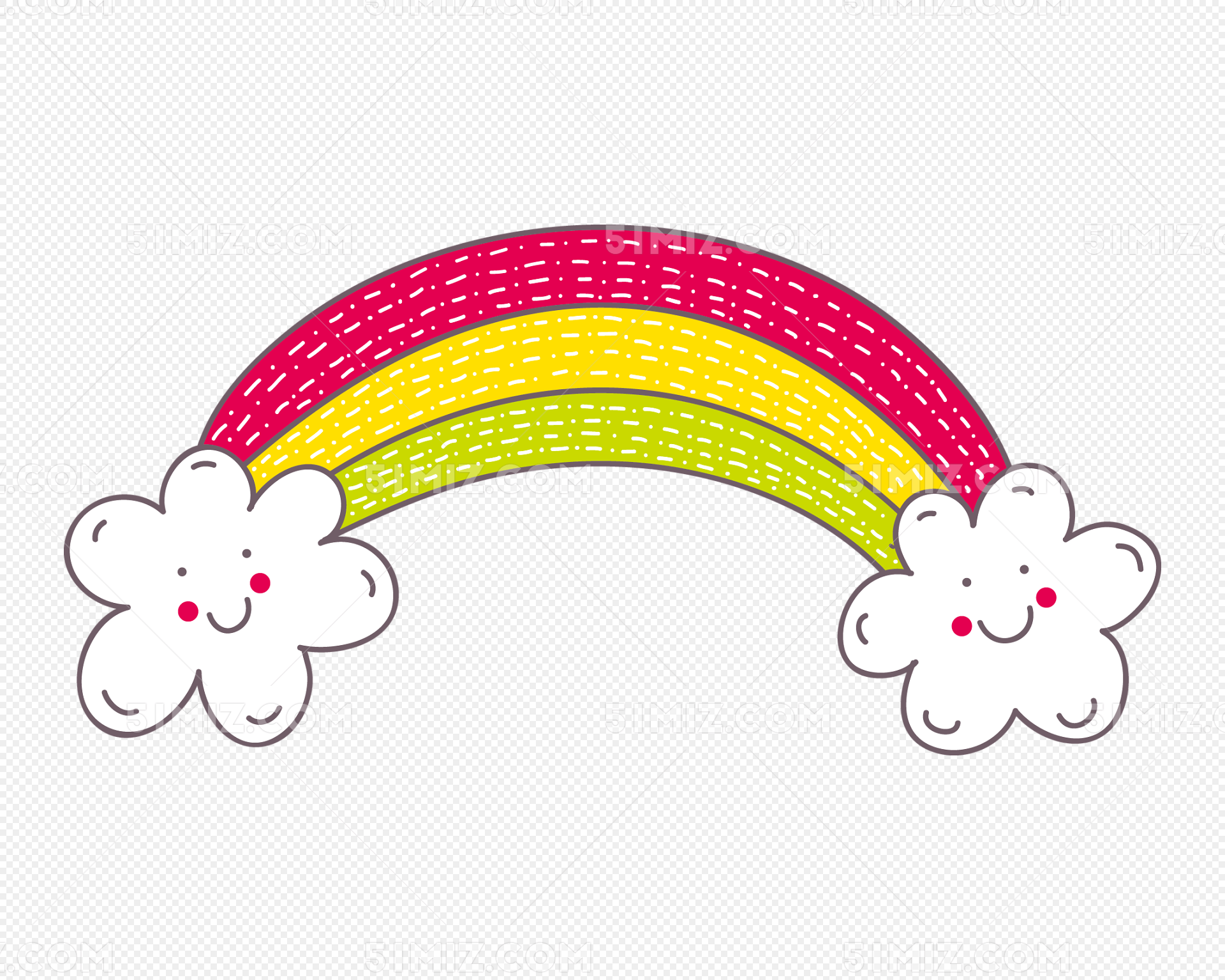 可爱彩虹素材