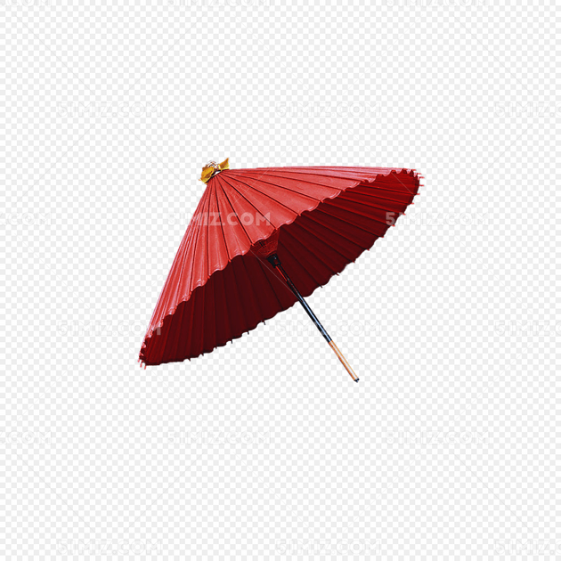 红色古风油纸伞