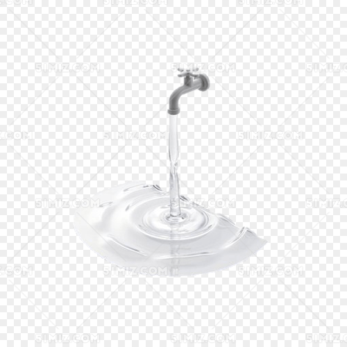 水龙头流下一滩水