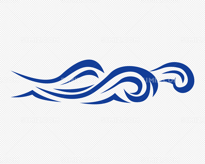 曲线水浪