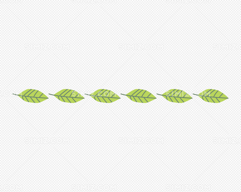 植物树叶叶片分割线免费下载_png素材_觅知网
