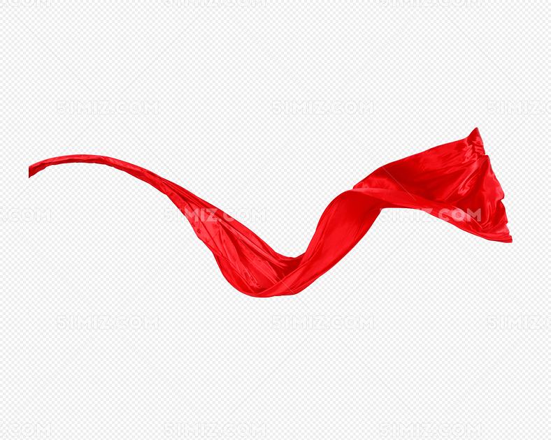 飘逸的红丝带