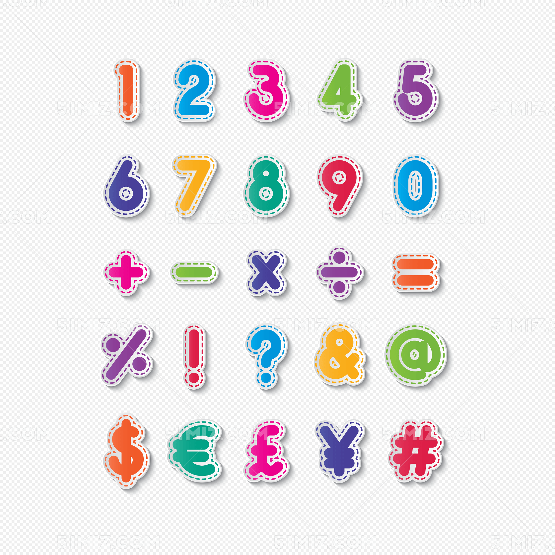 创意卡通数字