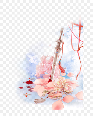 水墨古风剑素材