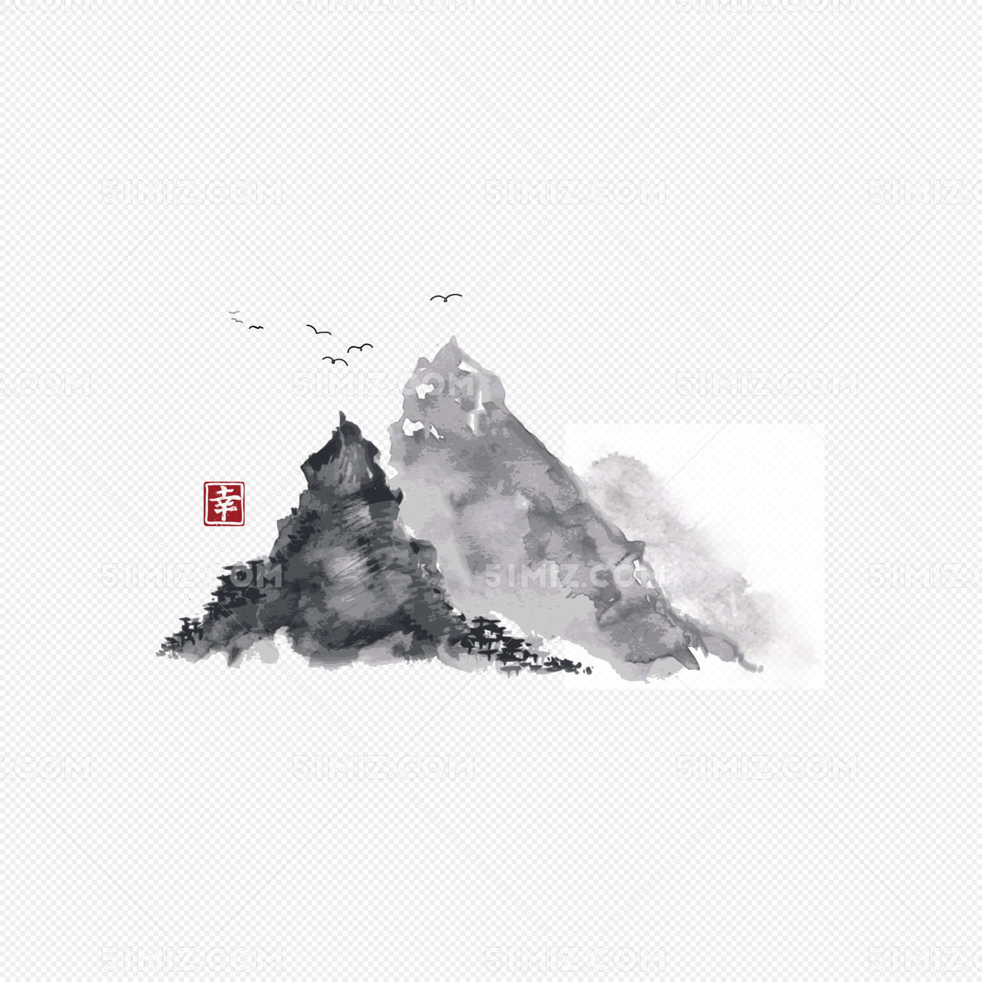 中国水墨山水画