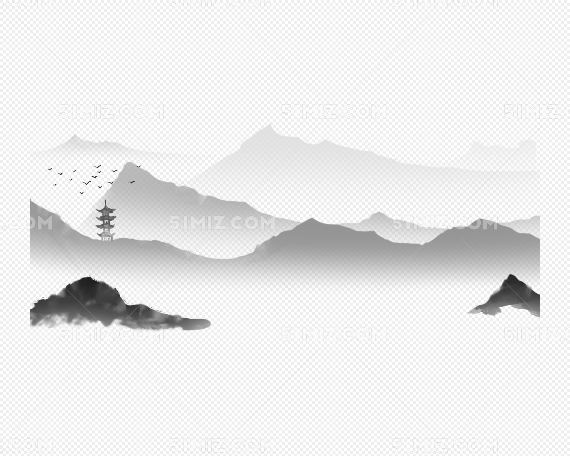 水墨山素材图片大全 Uc今日头条新闻网