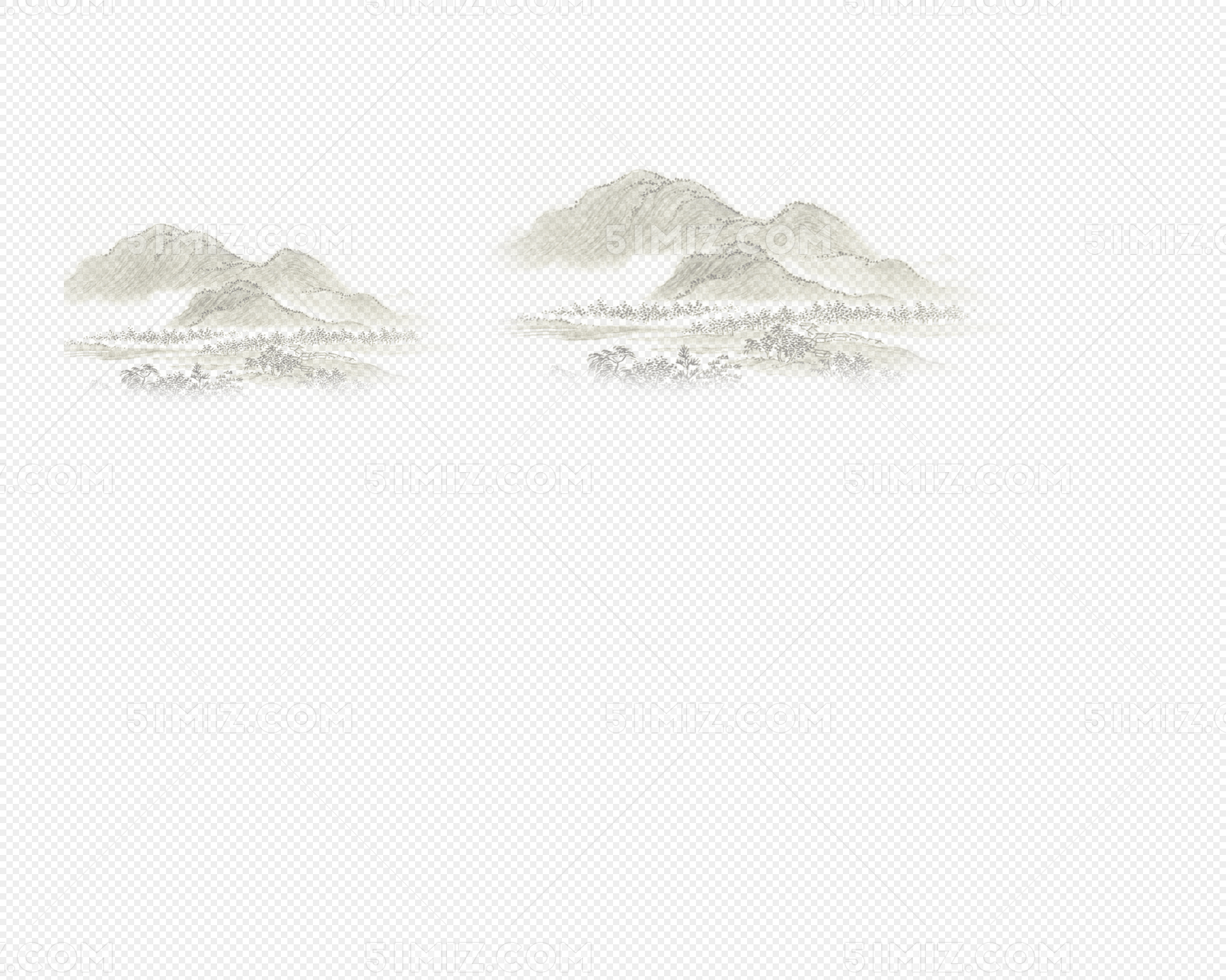 水墨远处的山背景图