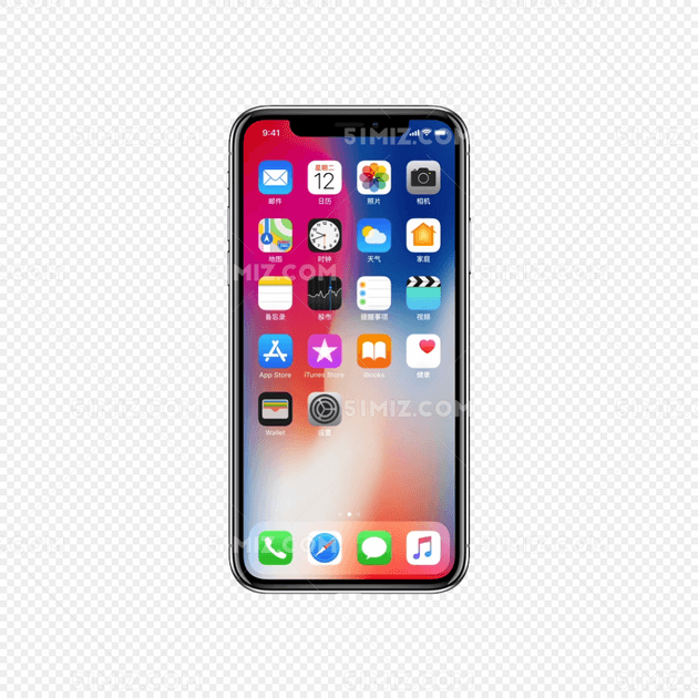 iphone x正面图免费下载_png素材_觅知网