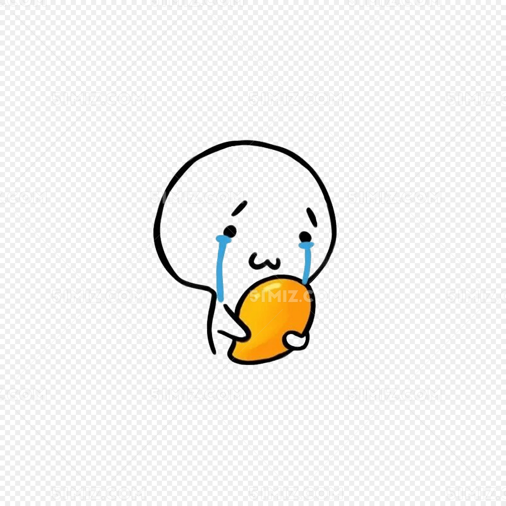 卡通不开心logo表情包哭芒果