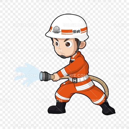 卡通消防员矢量