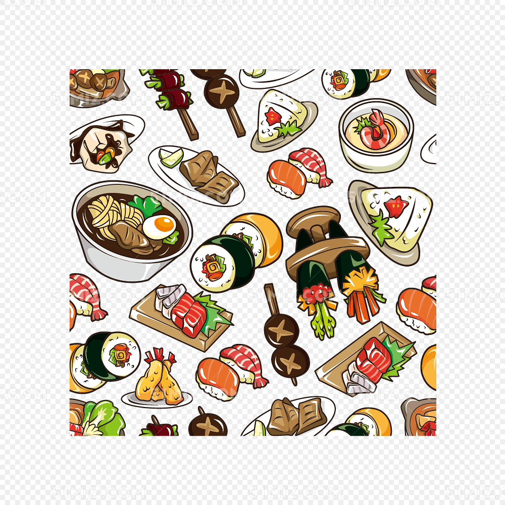 烧烤美食底纹背景