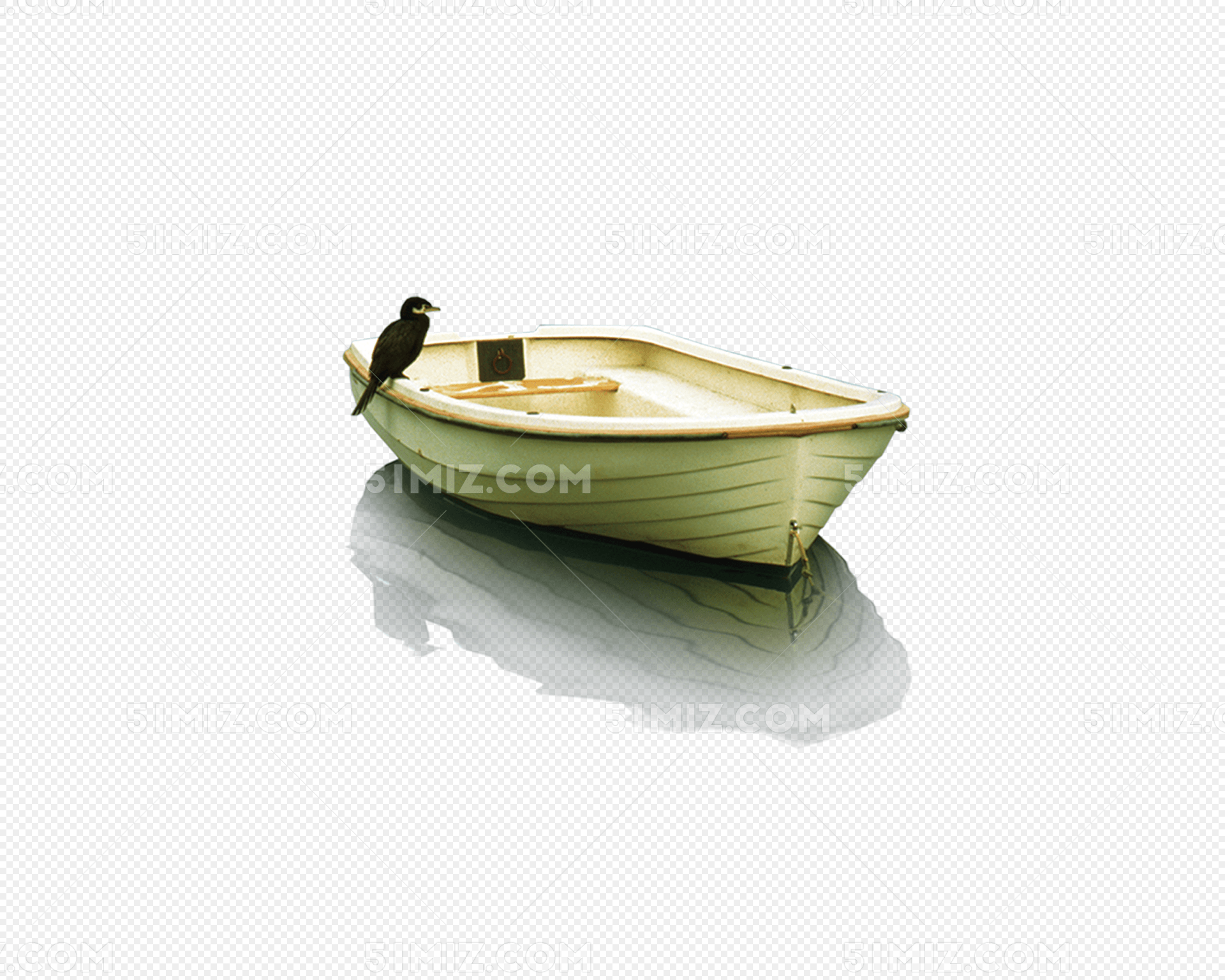 唯美精美卡通夏日船小船舟小鸟
