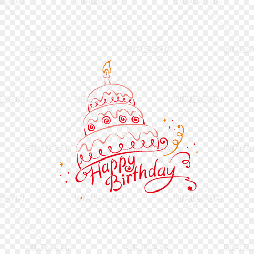 卡通手绘生日蛋糕免费下载 卡通手绘生日蛋糕 生日祝福 蜡烛