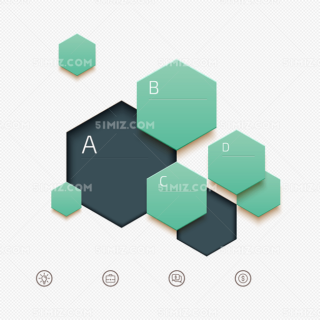 矢量立体六边形