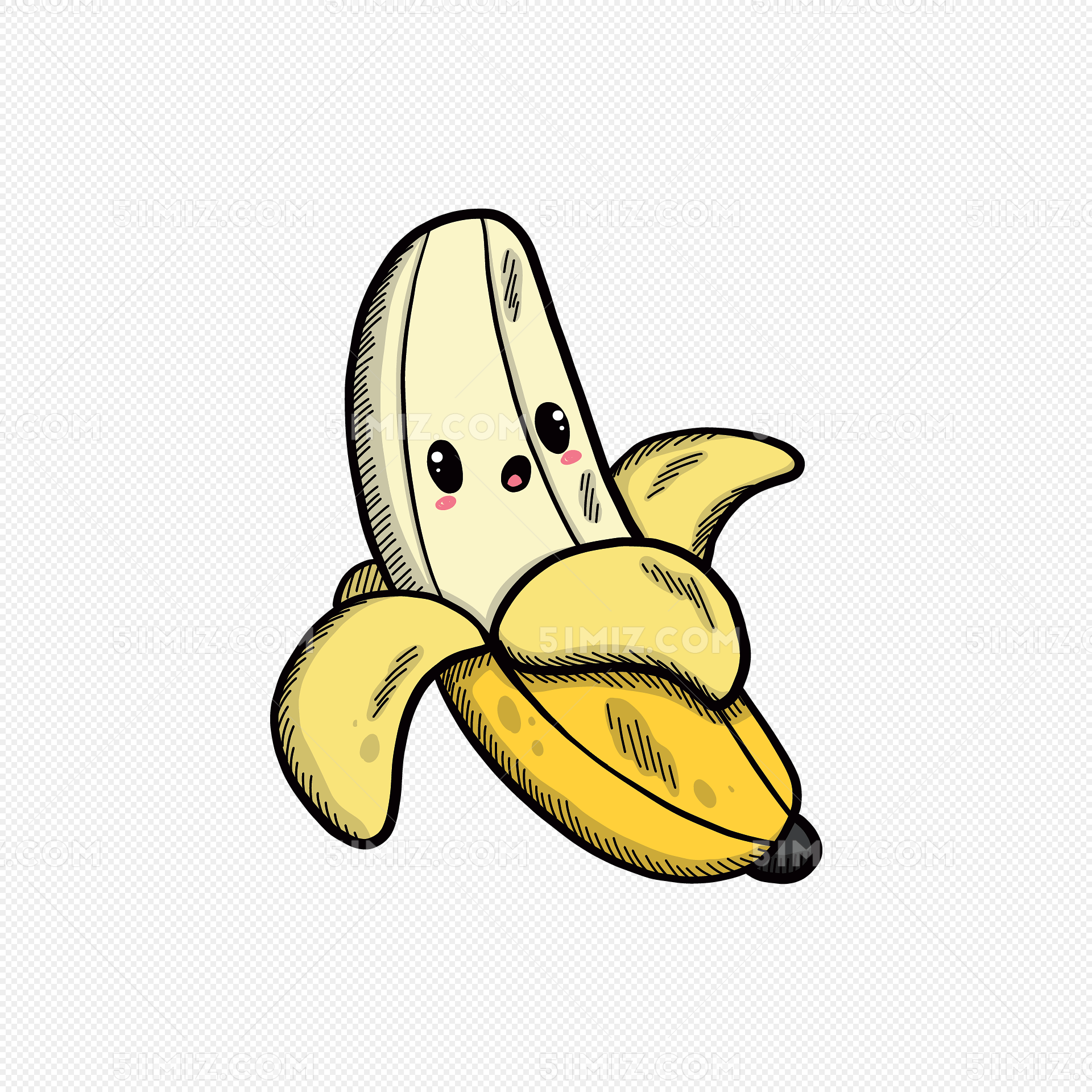 夏季水果卡通香蕉