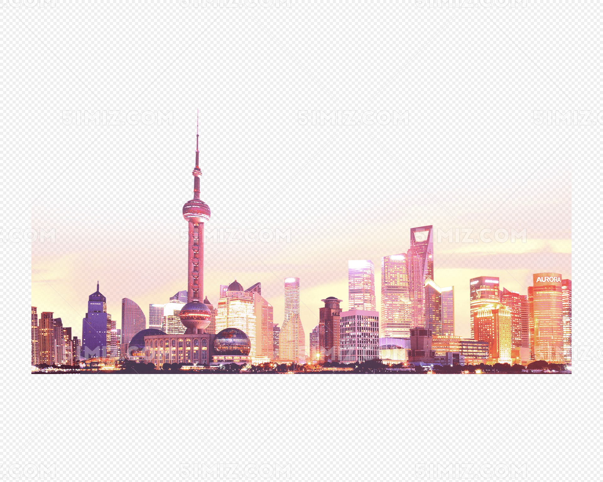 上海城市夜景风景图图片素材免费下载_觅知网