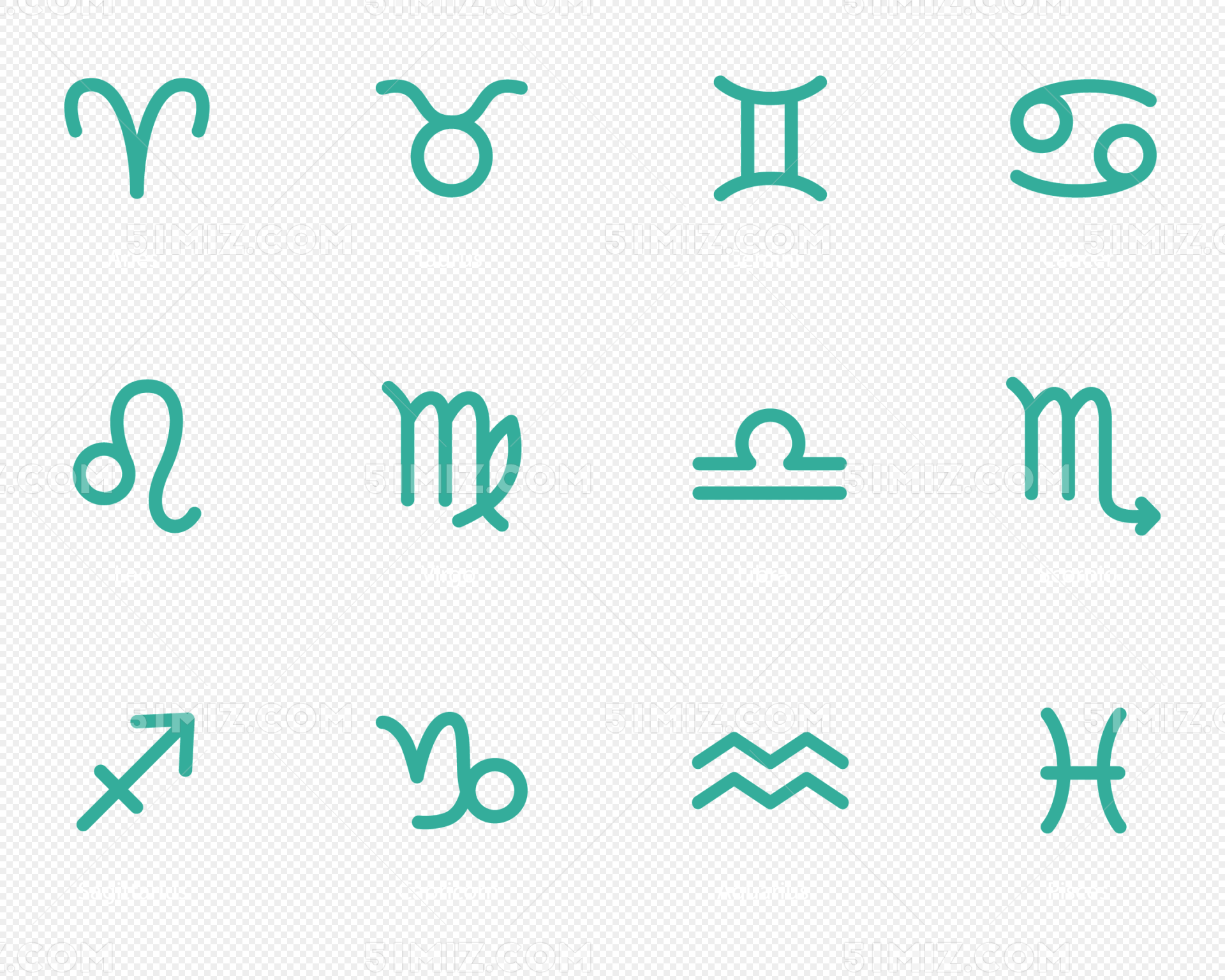 十二星座素材 星座线