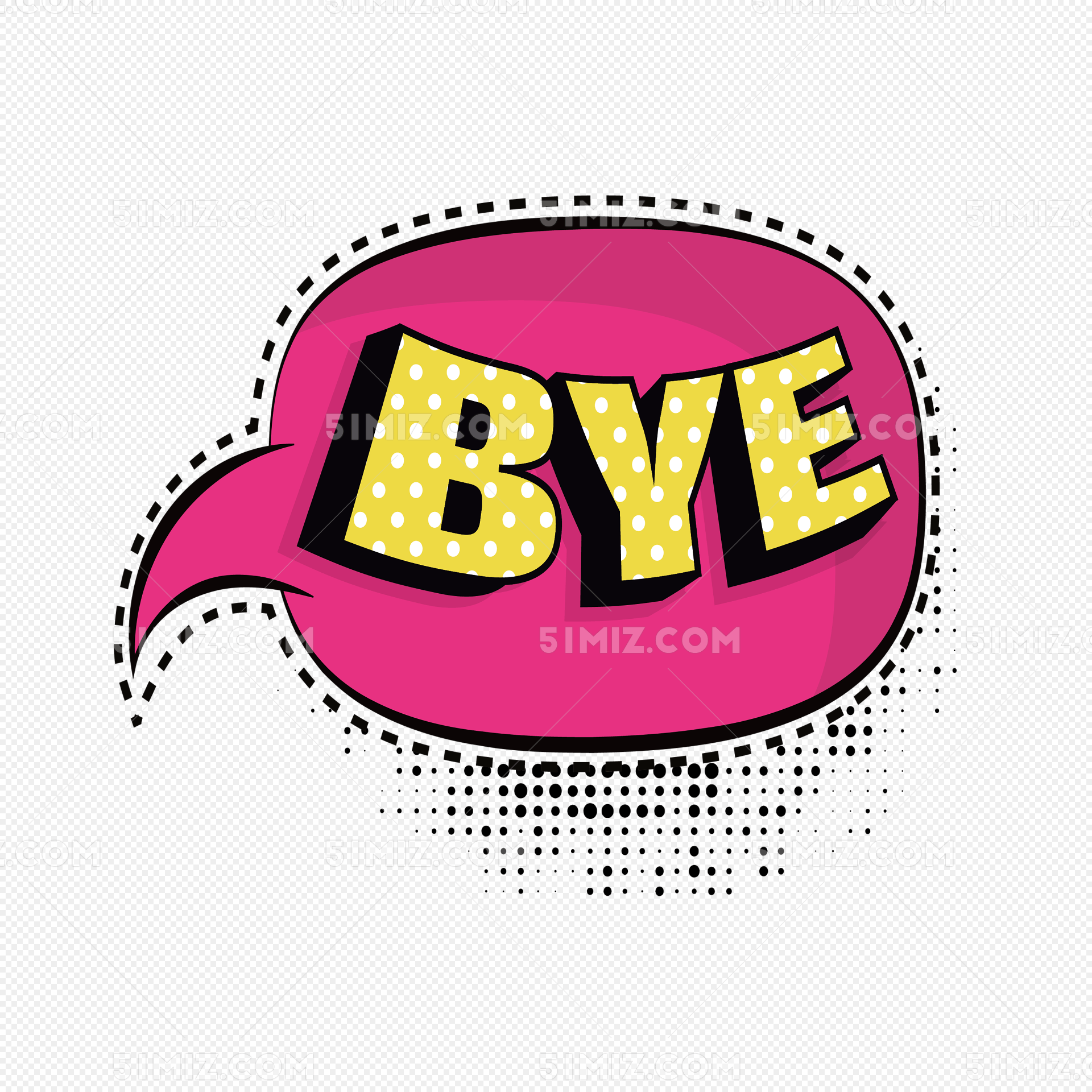 byebye贴图贴纸免费下载_png素材_觅知网