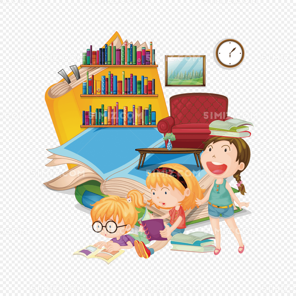 学生图书馆内女生画画
