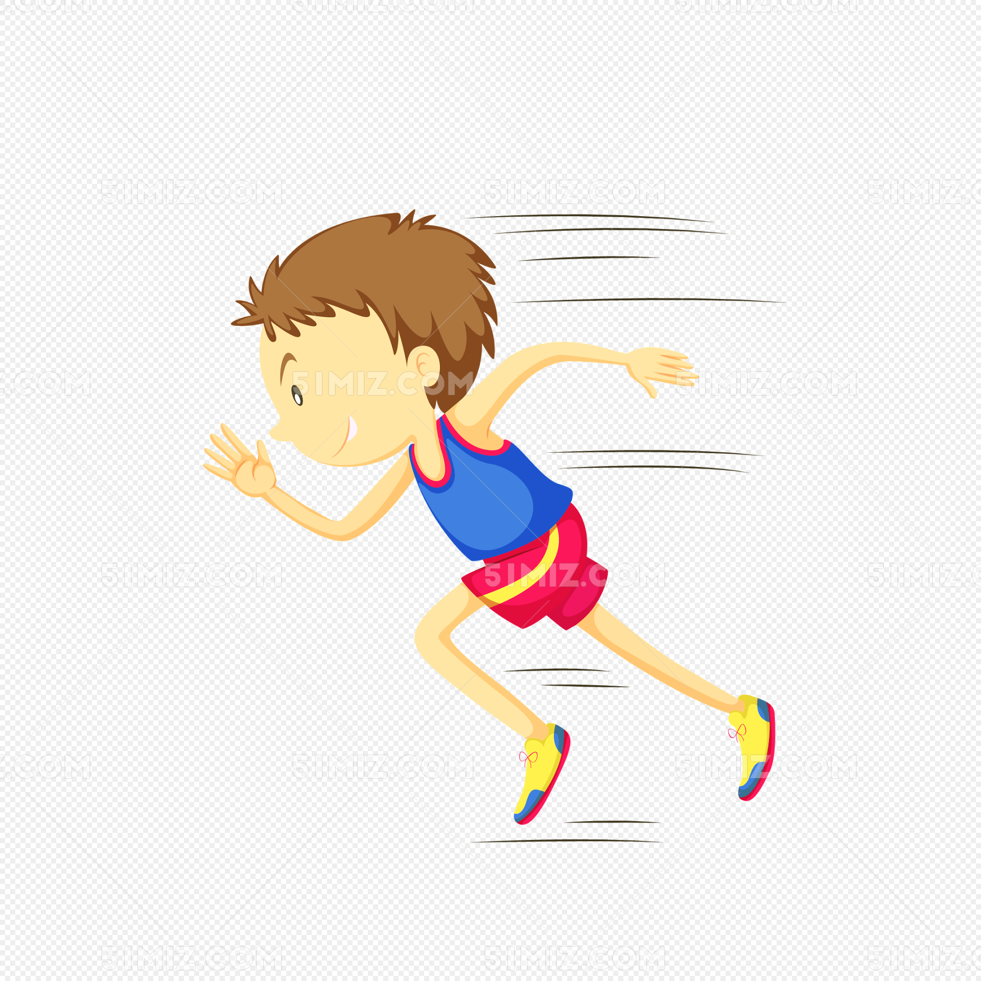 操场跑步的孩子插画图片下载-正版图片400083077-摄图网