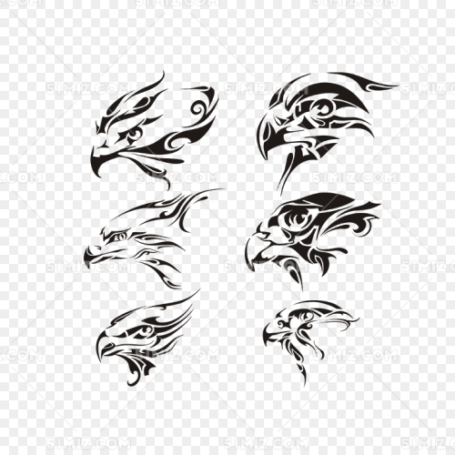 矢量线描美国鹰鹰头免费下载_png素材_觅知网