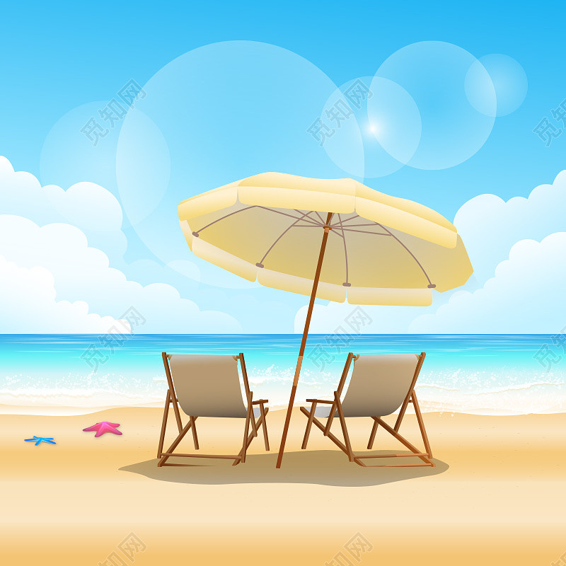 夏日海滩度假风景主图