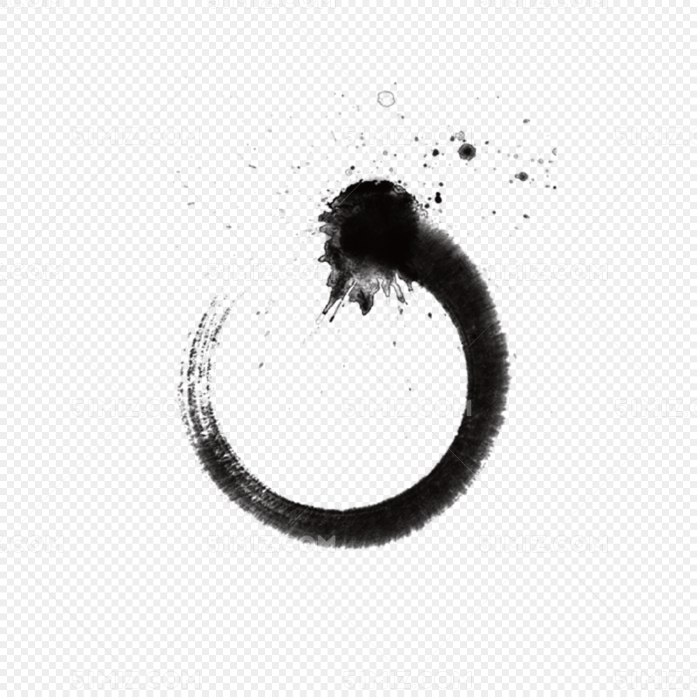墨迹画圆圈斑点
