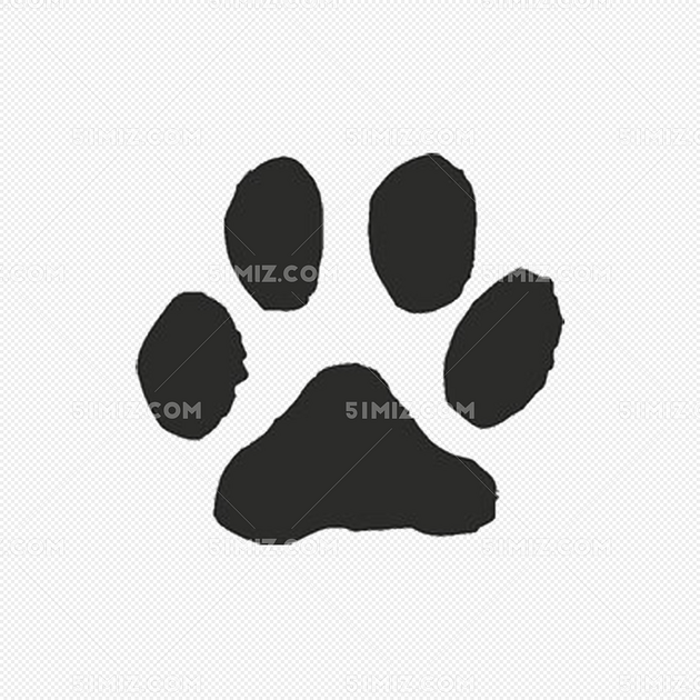 简洁猫脚印