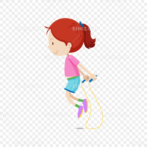跳绳的小女孩人物设计