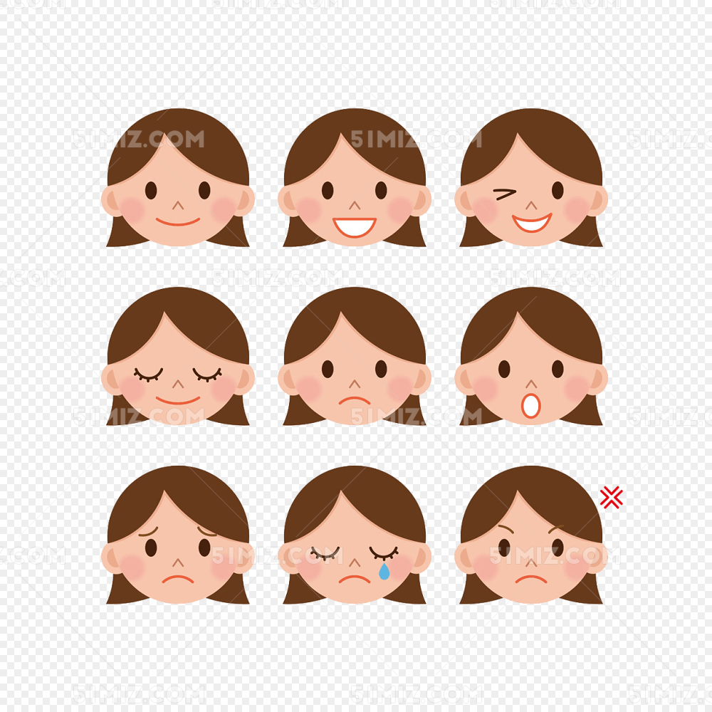 女生脸部表情包