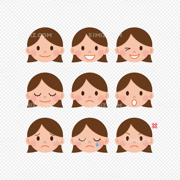女生脸部表情包