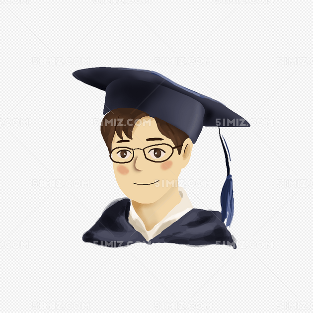 毕业生博士帽男孩