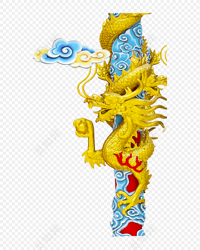 盘龙柱中国风元素
