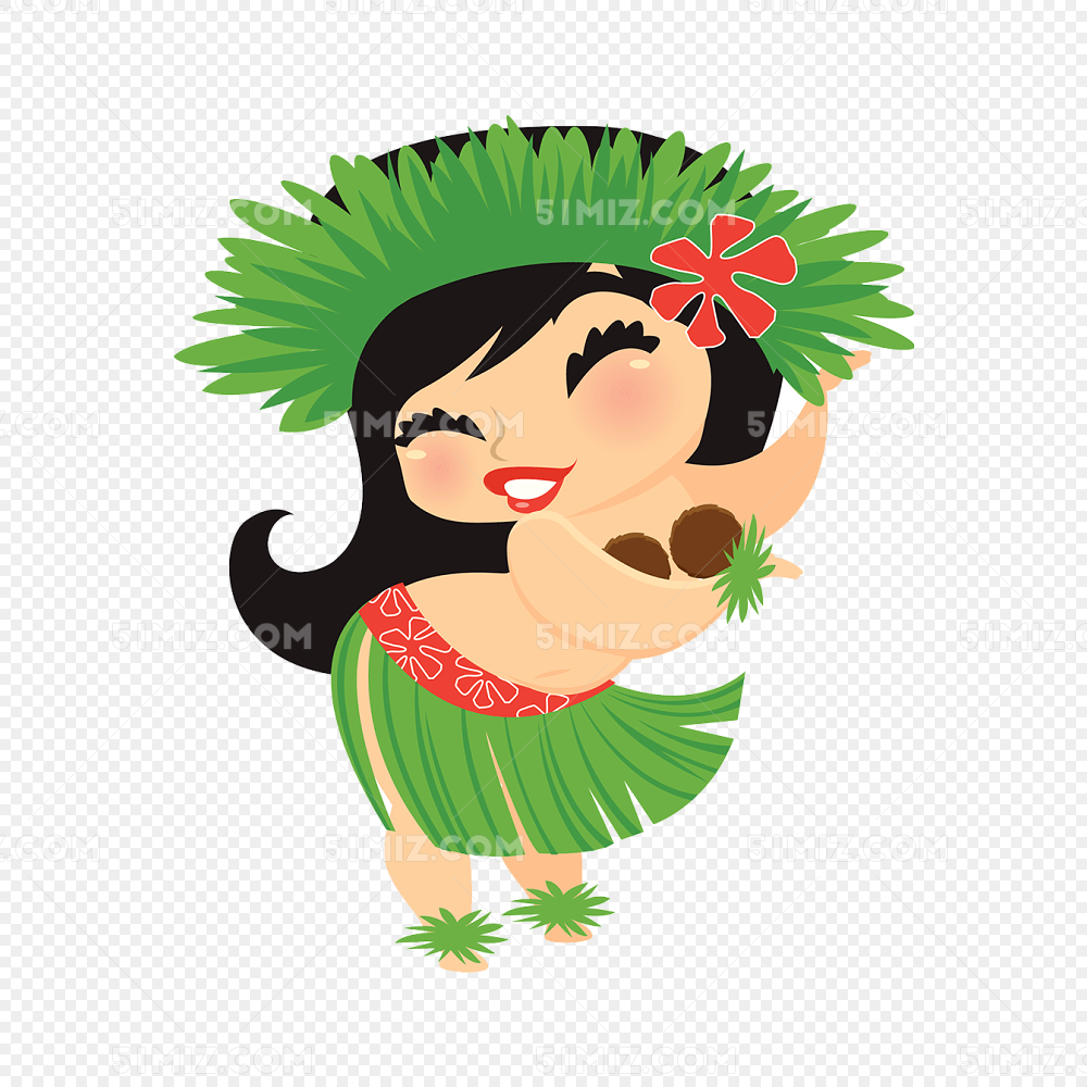 夏威夷可爱小胖妞