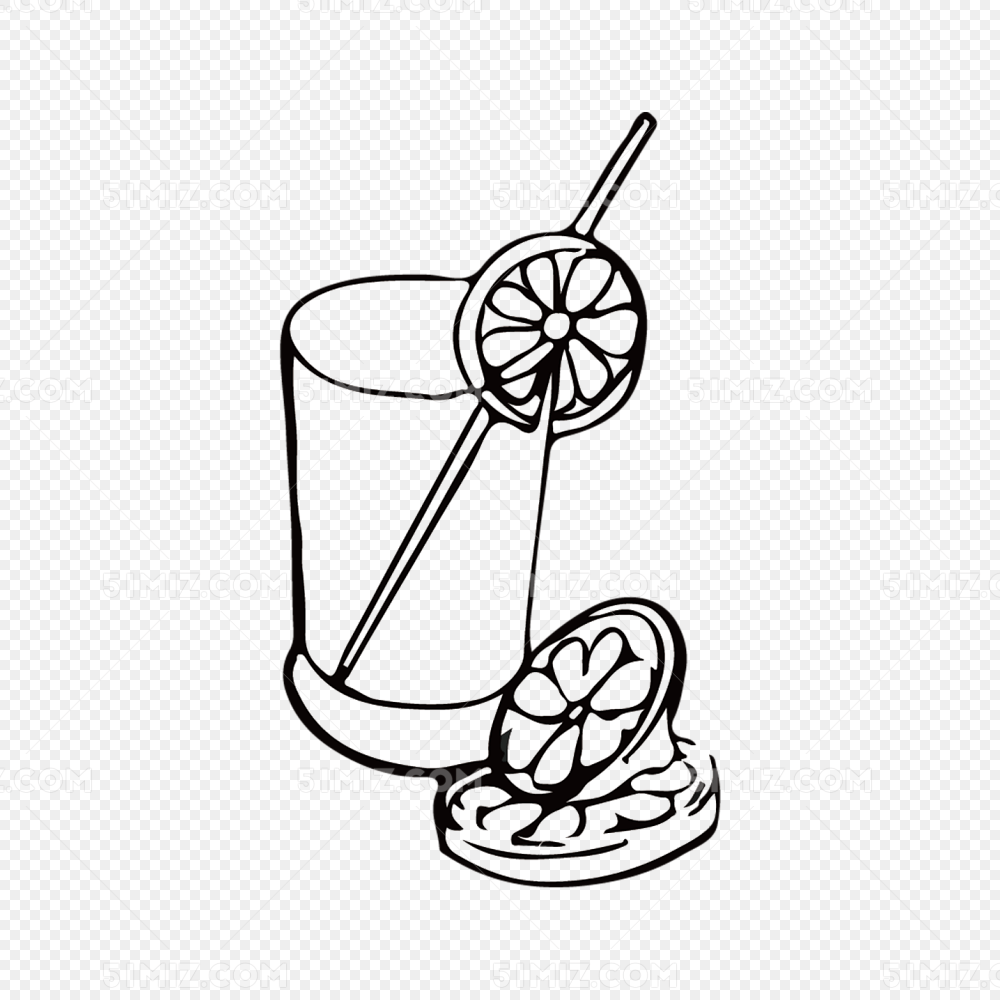 手绘柠檬果汁
