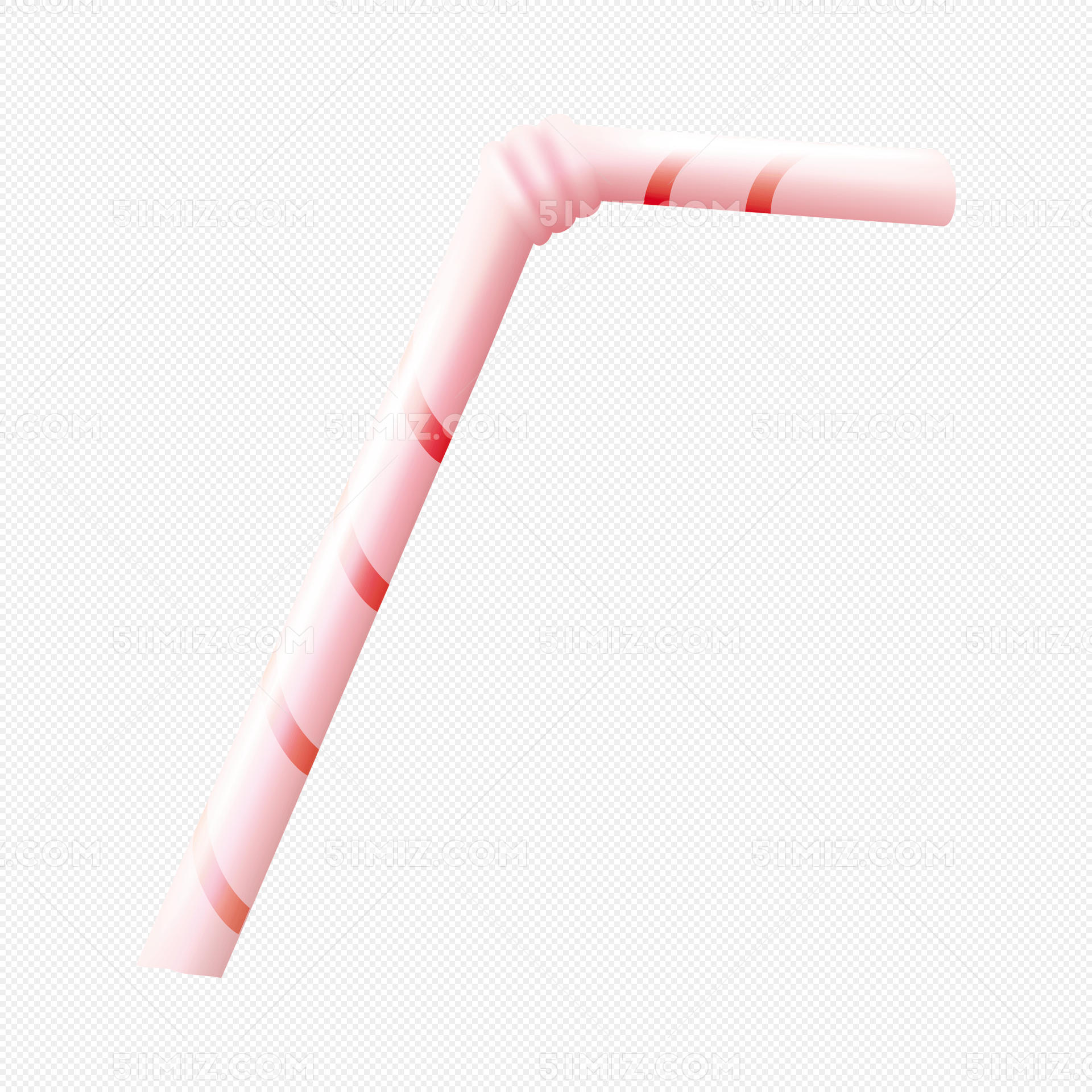 粉色卡通吸管