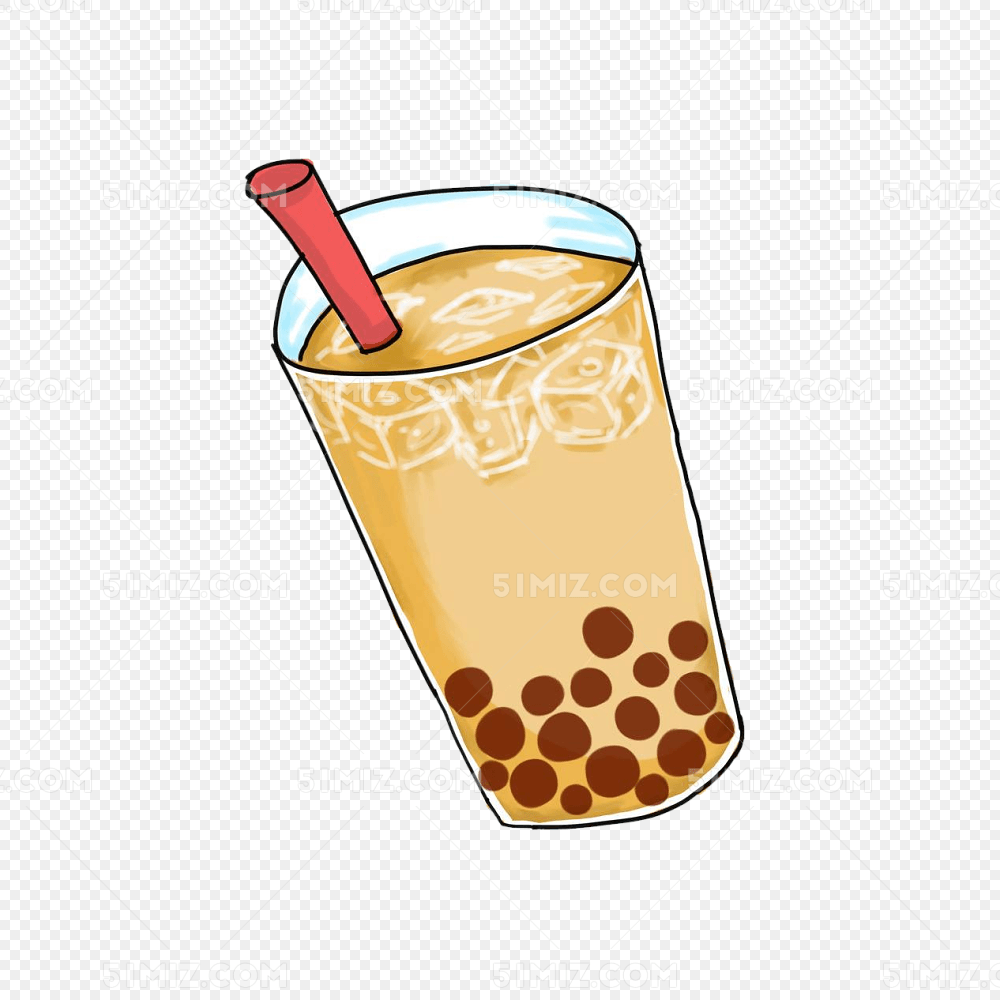 一杯奶茶插画