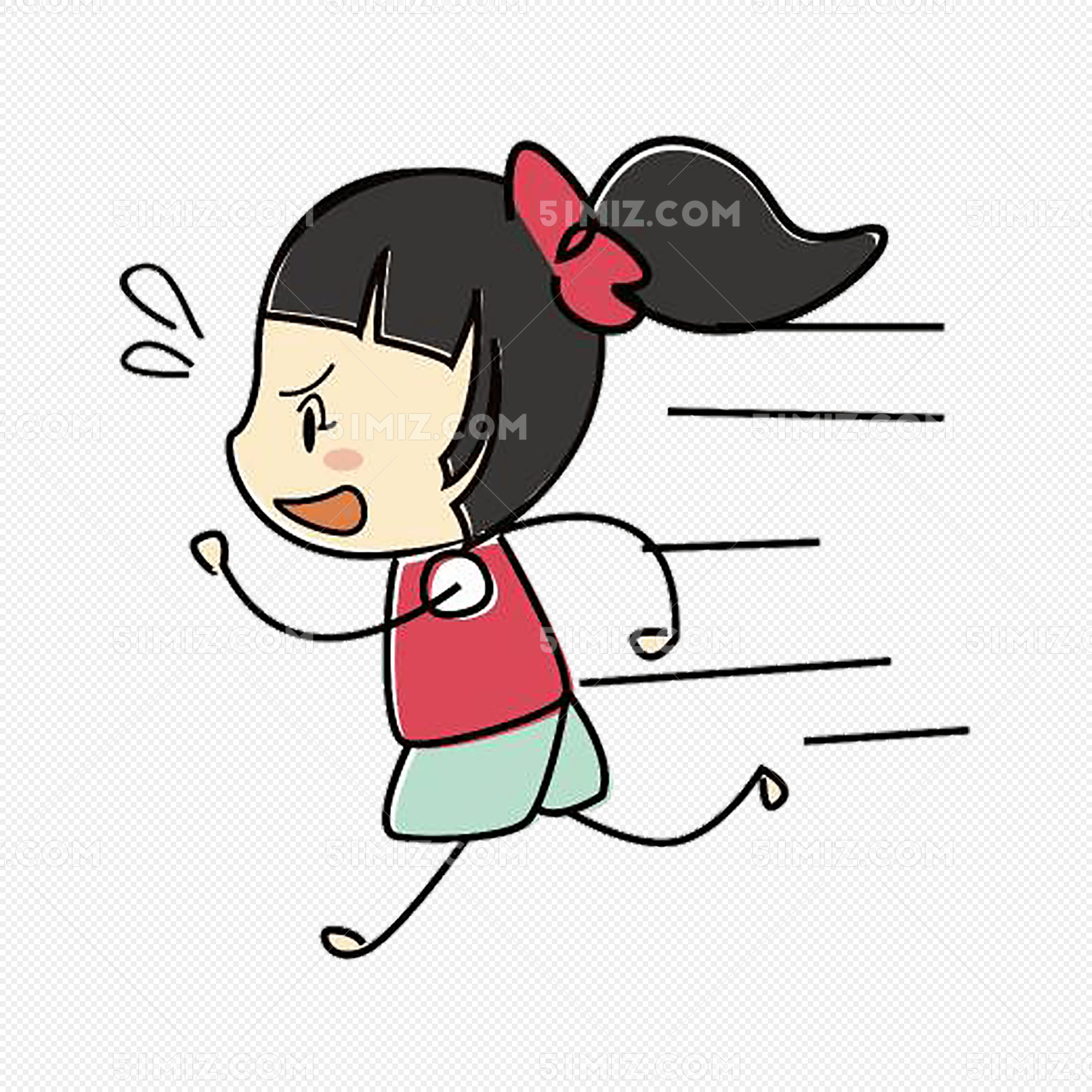 矢量接力跑女孩