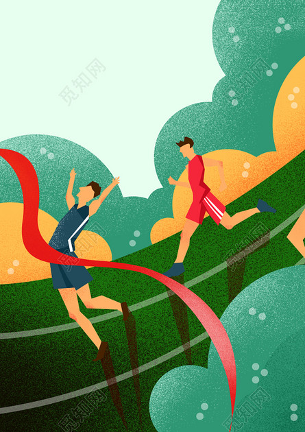 授权方式: 原创非商用授权 下载jpg下载psd 背景素材 少年运动会插画