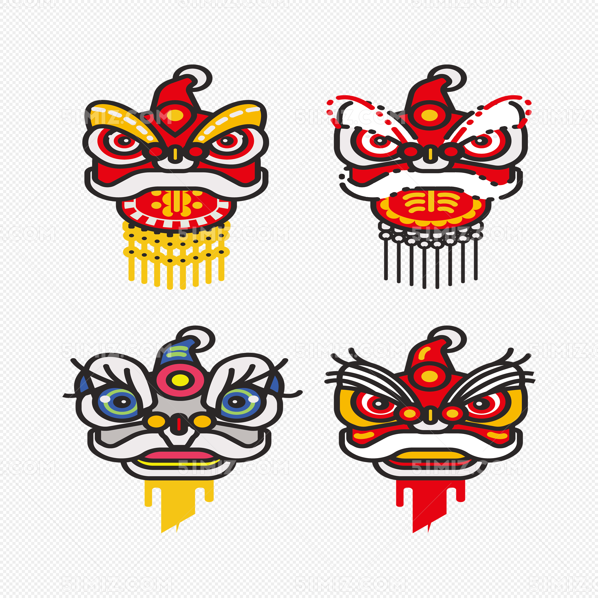 矢量图狮子头